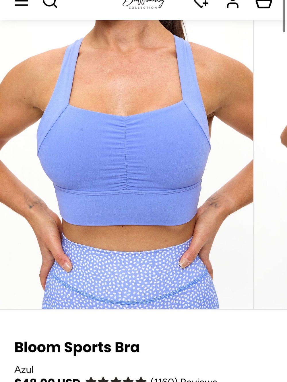 BuffBunny Bloom Sports Bra Azul